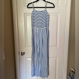 Abercrombie Kids Blue and White Striped Romper/Jumpsuit